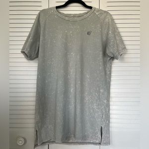 Patterned Split Hem Long Tee